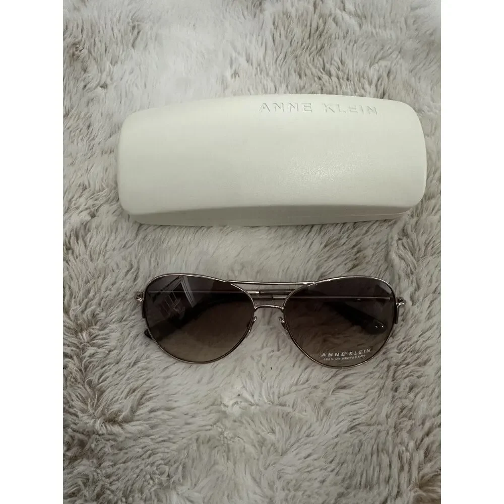 NEW Aviators Womens Anne Klein AK7007 Rose 59-14-135 Sunglasses